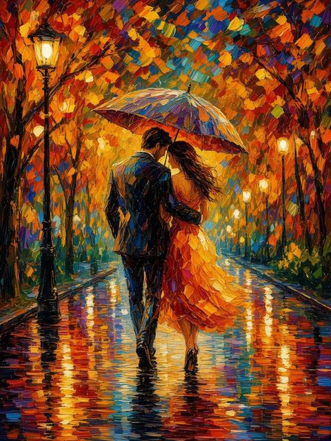 Autumn Rain Alley